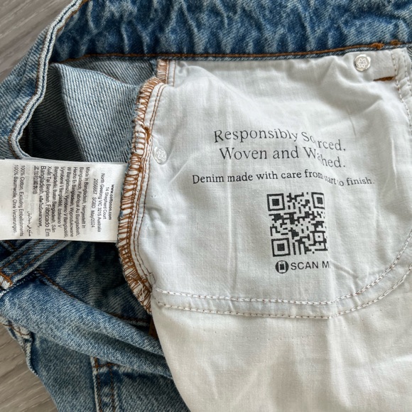 Cotton On 26 in Super Baggy Jort 5 Pocket Blue Jean Shorts 9” Inseam - Picture 5 of 8